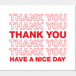 Thank you / Have a nice day (Red) Posters and Art